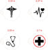 Medical Symbols Cookie Stencil Set C992 By Designer Stencils Beige/Semi-Transparent, 2.5 x 2.5...