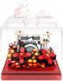 Drums Flower Mini Building Blcoks Set, DIY Creative Activity Micro Block Musical Instruments with Dust Cover, Percussion Plant Model Kits for Adul...