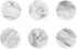 Fox Run 48749 Natural White Polished Marble Stone Coasters, Set of 6...