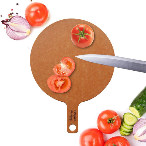 Wood Fiber Pizza Board Serving Cutting Plate for Kitchen Fruits Vegetables Cheese Chopping Board 10 inches Round...