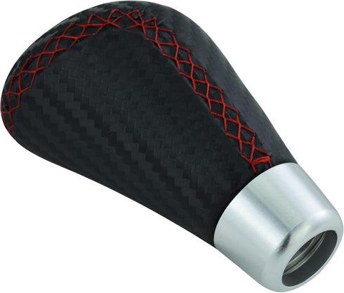 Car Gear Shifter Knob Leather Shift Lever Handle for Most Manual Automatic Vehicles (Red Stitches)...