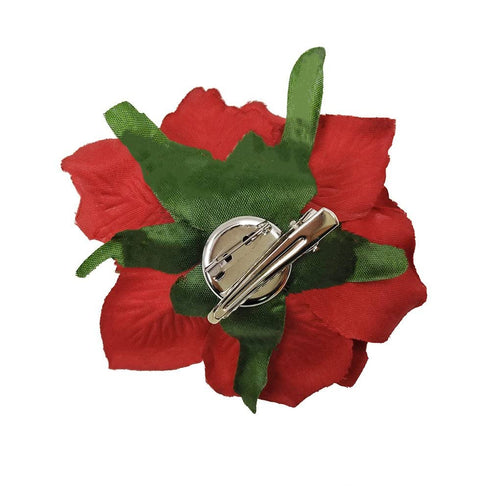 COLORFUL BLING Rose Hairpin Flamenco Dancer pin Flower Brooch, Brooch Hairpin use Rose?wine red?...