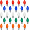 25 Pack C7 LED Christmas Lights Replacement Bulbs,Ceramic Multicolor Christmas Light Bulbs 0.6Watt Dimmable E12 LED Replacement Bulbs for Christma...