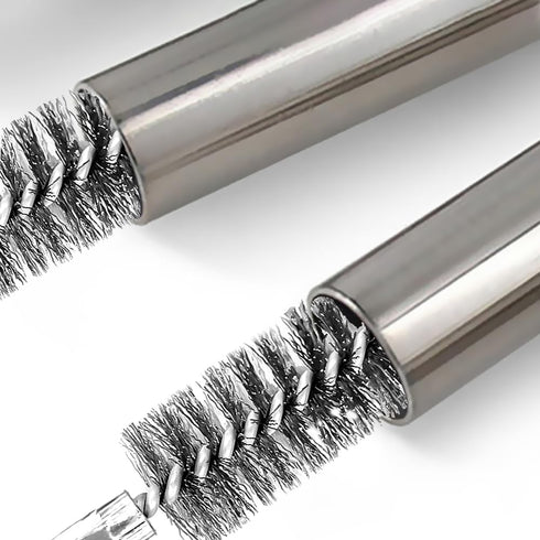 ASNOMY 8Pcs Stainless Steel Bore Brush,1/4''-1'' Inch Stainless Steel Bristles Wire Brush Bore Cleaning Brush Set for Power Drill Cleaning, Abrasi...