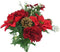 Admired By Nature 14 Stems Artificial Poinsettia Bouquet Fake Christmas Flowers, Faux Velvet Poinsettia Carnation Christmas Bush for Home Decor, H...