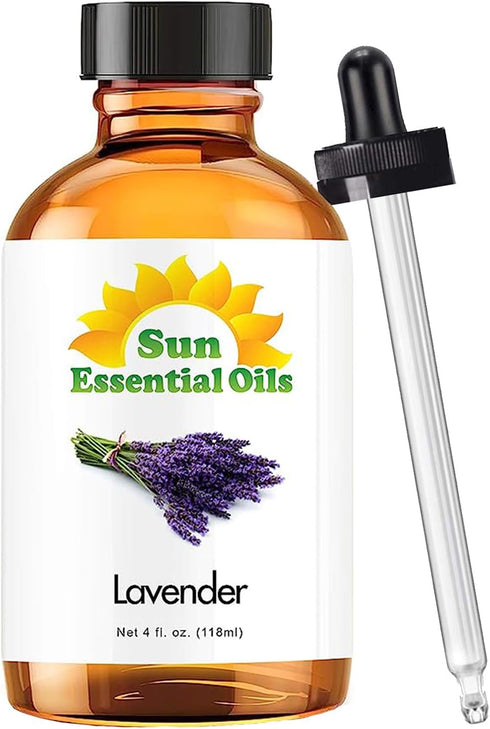 Sun Essential Oils 4oz - Lavender Essential Oil - 4 Fluid Ounces...