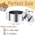 Cake Rings Mold Stainless Steel Round Ring Molds, 4 Inch Food Rings Dessert Mousse Molds Cooking Rings with Pushers for Pastry Baking (6 Rings and...
