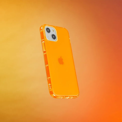 SteepLab Neon Highlighter Case for iPhone, The Grippy Jelly Case w/Protective Air Pockets (Intense Bright Orange, iPhone 13)...