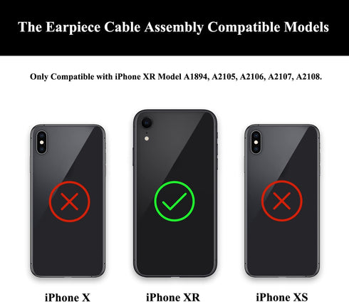 for iPhone XR Earpiece Speaker Replacement & Earspeaker Ear Piece Proximity Light Sensor Flex Cable with Repair Tools Compatible with iPhone XR 6....