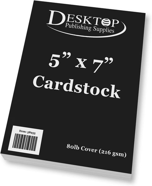 Black 5x7 Cardstock Sheets - Thick 80lb Cover Stock - For making Invitations, Postcards, Index Cards (50 Sheets Pack)...