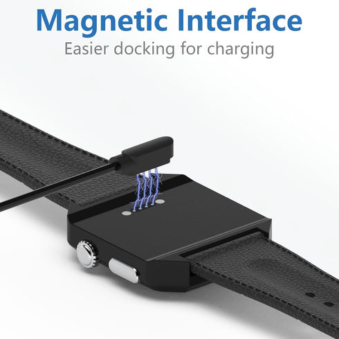 Smart Watch Charger Magnetic 4 Pin for Bluetooth Smart Watches GT88 G3 GT68 KW08 KW18 Y3 KW88 KW98 KW99 KW28 FS08 GV68 KW06 USB Charging Cable Rep...