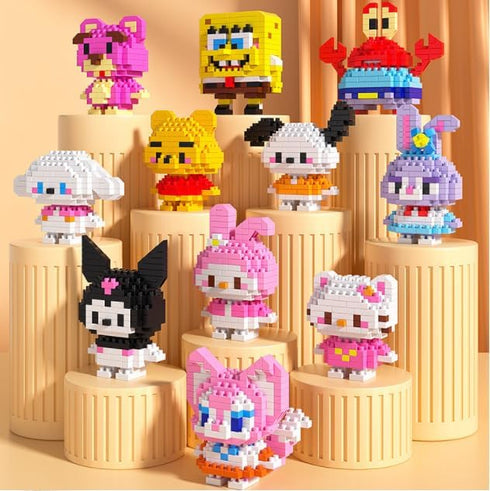 3D Mini Building Blocks, Micro BlocksToy Gift,Easter/Birthday/Christmas (Panda Pumpkin hat 396 PCS)...