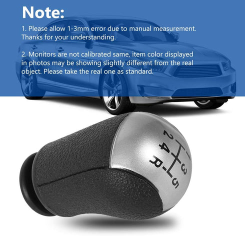 VGEBY Shift Knob, Car 5 Speed Shifter Knob Compatible for Focus Mondeo MK3 Mustang S-MAX Galaxy (Color : Gray)...