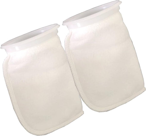2 Pack Felt Filter Socks, 200 Micron, 4 Inch Ring by 8 Inch Long, for Freshwater/Saltwater Aquariums, Ponds, Use in Sumps/Overflows...