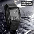 FANMIS Men's Rectangle Dial Sports Wrist Watches with 7 Colors Optional LED Backlight Multifunctional Alarm Stopwatch 12/24H Rubber Strap Watch...