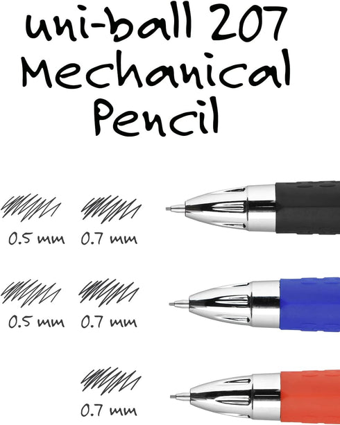 Uni-ball 207 Mechanical Pencil, 0.7mm, HB #2, Blue Barrel, 12 Count...