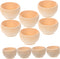 ORFOFE 10pcs Wooden Egg Holders Dipping Sauce Bowls Wooden Pinch Bowls Wooden Craft Bowls Small Wood Bowl Unfinished Wooden Bowls Wooden Bowl Toy ...