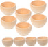 ORFOFE 10pcs Wooden Egg Holders Dipping Sauce Bowls Wooden Pinch Bowls Wooden Craft Bowls Small Wood Bowl Unfinished Wooden Bowls Wooden Bowl Toy ...