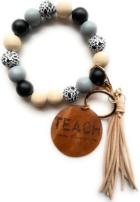 Teacher gift Teacher wristlet Gift for teacher Teacher appreciation (Gray & Black)...