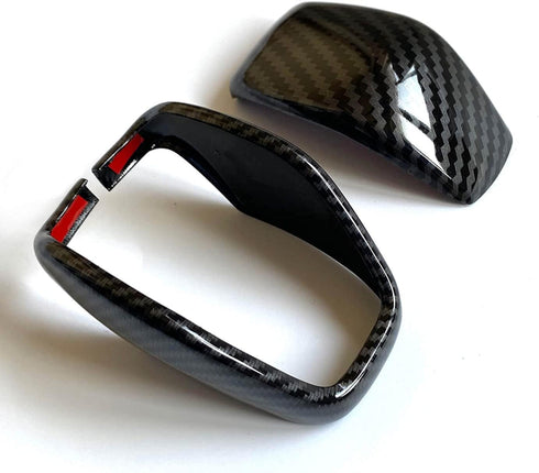 Peopop for Toyota Carbon Fiber ABS Gear Shift Knob Cover Trim Fit for Toyota RAV4 2019 2020 2021Toyota Highlander 2020 2021...