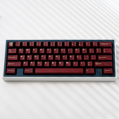 114 Keycaps Translucent Red Keycaps Cherry Profile Doubleshot PBT Keycap Set Fit for 61/64/87/104/108 Cherry Mx Switches Mechanical Keyboard...