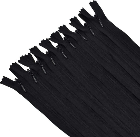 40Pcs 20 Inch Nylon Invisible Zippers Sewing for Tailor Sewing Crafts, Dresses, Skirts, Pillows DIY Crafter's Special (Black)...