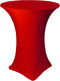 YOUR CHAIR COVERS - 36" D x 42" H Highboy Cocktail Round Stretch Spandex Table Cover - Red, Fitted Elastic Tablecloth for Round Tables, Outdoor Pa...