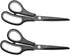 CCR Scissors 8 Inch Soft Comfort-Grip Handles Sharp Titanium Blades, 2-Pack...