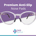 GMS Optical 1.8mm Reg-Thin/13mm Short Length - Small Adhesive Contoured Silicone Eyeglass Nose Pads - Anti Slip Pressure Relief - Perfect for Kid ...