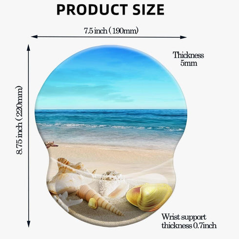 Ergonomic Design Mouse Pad with Wrist Rest Support, Cute Wrist Mouse Pad Non-Slip PU Base Mouse Mat, Pain Relief Mousepad for Gaming & Working(Wri...