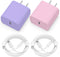 Phone Charger, 2 Pack 20W PD USB C Wall Fast Charger Adapter with 2 Pack 6FT Type C to Ligh.tning Cable Compatible for Phone 14 13 12 11 Pro Max X...