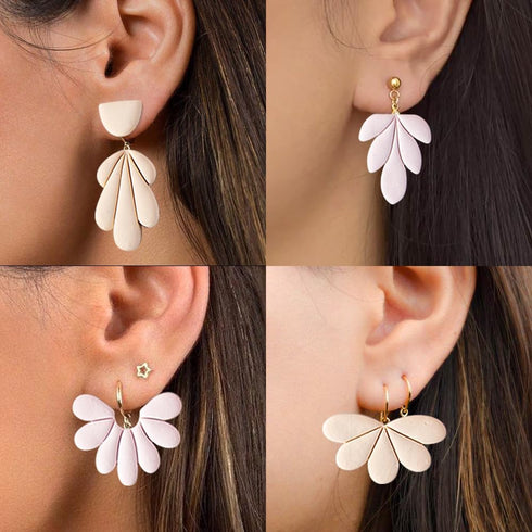 4 Pcs Flowers Shape Polymer Clay Cutters,Floral Petal Polymer Clay Earrings Polymer Clay Molds Clay Cutter Mix Flower Floral Clay Earring Cutters ...