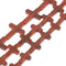 20mm Carved Red Agate Cross Charms Bead Gemstone Jewelry Making Supplies Loose Bead 16 Inch...