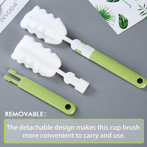 INVODA Cleaning Brush Set, 8PCS Portable Bottle & Nipple Brushes Sponge Material, Soft & Fluffy Texture, Comfortable Grip, Hanging Holes, BPA Free...