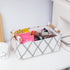 Decorative Collapsible Rectangular Fabric Storage Bin Organizer Basket with Wooden Handles for Clothes Storage,12.6x8.7x4.7 inch,White...