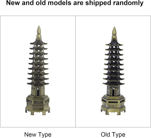 FTVOGUE Chinese Tower Model Crafts Miniature Ornaments Office Home Desktop Decor Architecture Figurine...