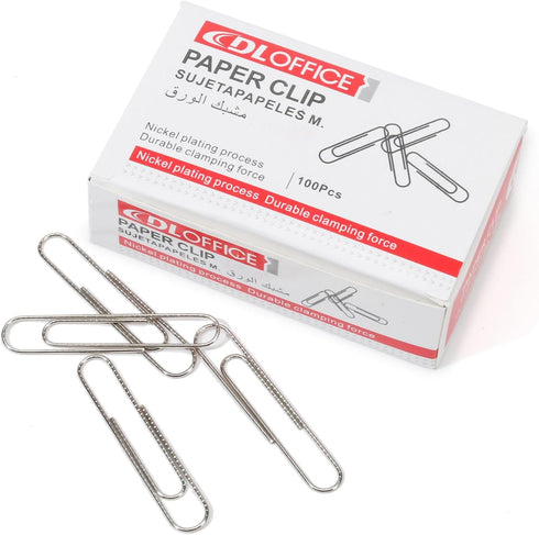 Paper Clips, 1000 Medium Paper Clips (10 Boxes of 100 Each), Paper Clips for Office School, 1.25IN Silver Paper Clip Standard Size...