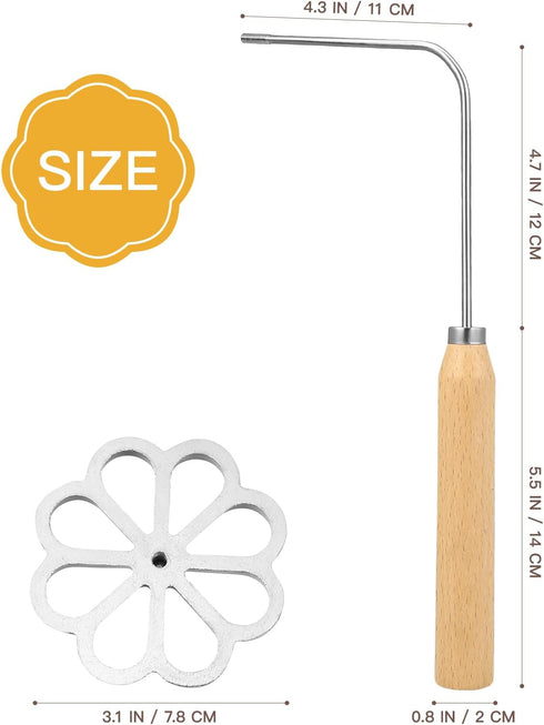 Flower Rosette Iron Waffle Molds: Creative Cake Printing Cookie Pastry with Handle for Dessert Biscuit Waffle Baking Gadget...