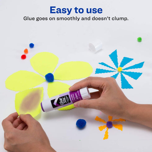 Avery Glue Stick Disappearing Purple Color, Washable, Nontoxic, 1.27 oz. Permanent Glue Stic, 12pk (00226)...
