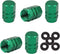 WINKA 5Pcs Car Tire Valve Stem Caps Hexagon Aluminium Alloy Dustproof Valve Stem Covers Universal for Cars with O Rubber Ring Wheel Valve Cap Tire...