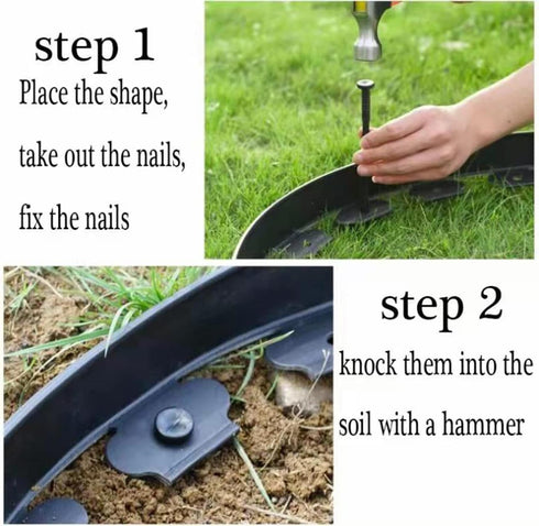 Landscape Edging Spikes, 8 inch Edging Spikes for Landscaping, Flower Gardens, Lawn (25 PC)...