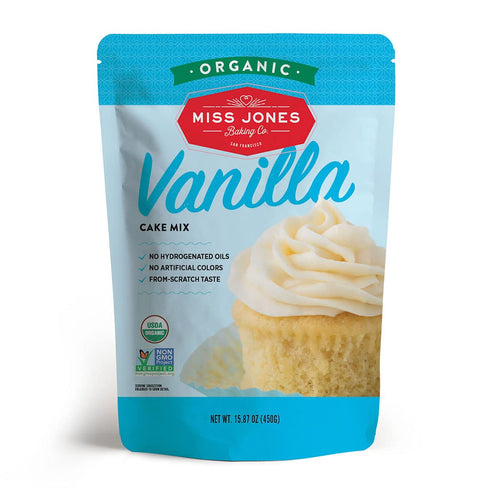 Miss Jones Baking Organic Yellow Cake and Cupcake Mix, Non-GMO, Vegan-Friendly, Moist and Fluffy: Vanilla (Pack of 1)...