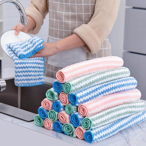 Usondeals Straseapoit Microfiber Cleaning Rag, Super Absorbent Microfiber Cleaning Cloths, Multifunction Reusable Scouring Towel Pads for Kitchen,...