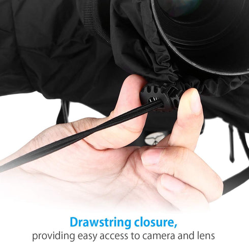 Powerextra Professional Waterproof Camera Rain Cover Protector for Nikon Sony Pentax and Other Digital SLR Cameras, Great for Rain Dirt Sand Snow ...