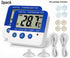 Fridge Freezer Thermometer Max/Min Memory LXSZRPH High & Low Temperature Alarms Settings with LED Indicator Digital Refrigeration Thermometer with...