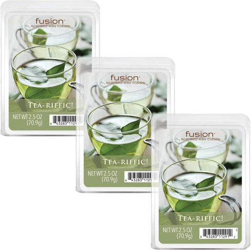 FUSION by Scentsationals Scented Wax Fragrance Melts - Tea-Riffic - Wax Cubes Pack, Home Warmer Tart, Electric Wickless Candle Bar Air Freshener, ...