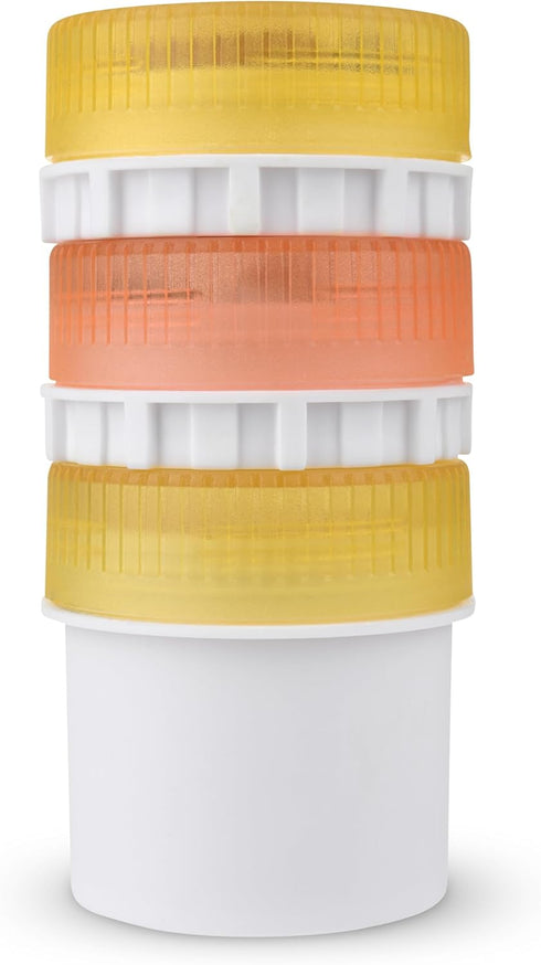 Portable Pill Box, Small Daily Pill and Vitamin 3 Containers, Attachable Case to Magnetic Calendar or Any Magnetic Surface, for Travel or Home Use...