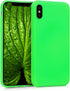 kwmobile Case Compatible with Apple iPhone X Case - Soft Slim Protective TPU Silicone Cover - Neon Green...