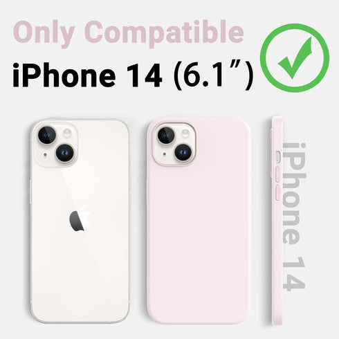 AOTESIER Compatible with iPhone 14 Case, Silky Touch Premium Soft Liquid Silicone Rubber Anti-Fingerprint Full-Body Protective Bumper Phone Case f...