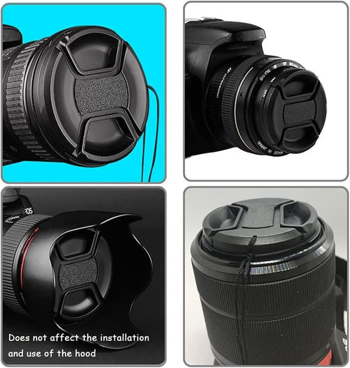 40.5mm Center Pinch Snap On Front Lens Cap Cover with Micro Fiber Cloth for Can.Nik. Son. Fuji Sigma Tamron and Other 40.5mm Filter Thread Lens...